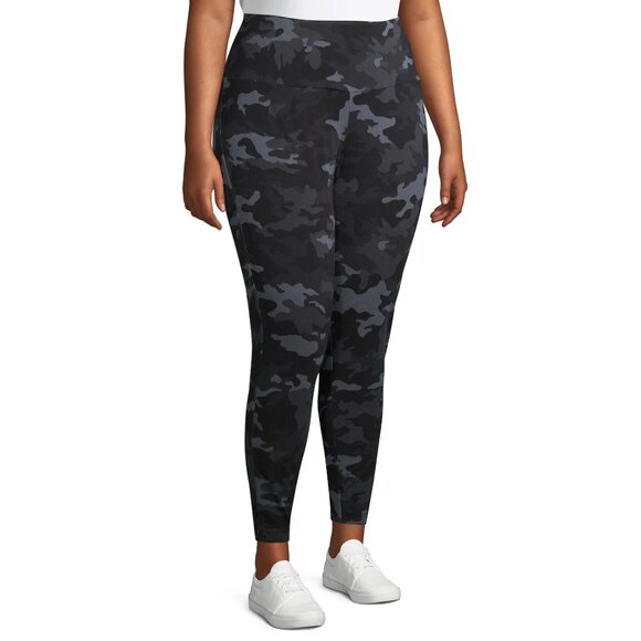Terra & Sky Women's Plus Size High Waist Leggings Size 0X (14W) - Picture 4 of 6